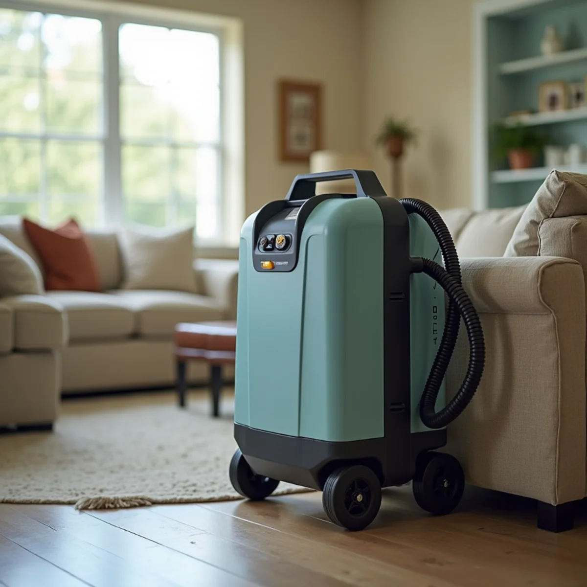 Industrial hydroxyl generator neutralizing smoke VOCs in furnished Naples home