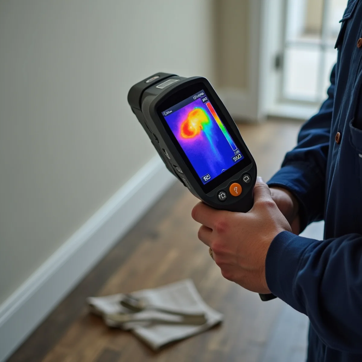 Infrared thermal imaging moisture mapping detecting hidden water in Naples FL home